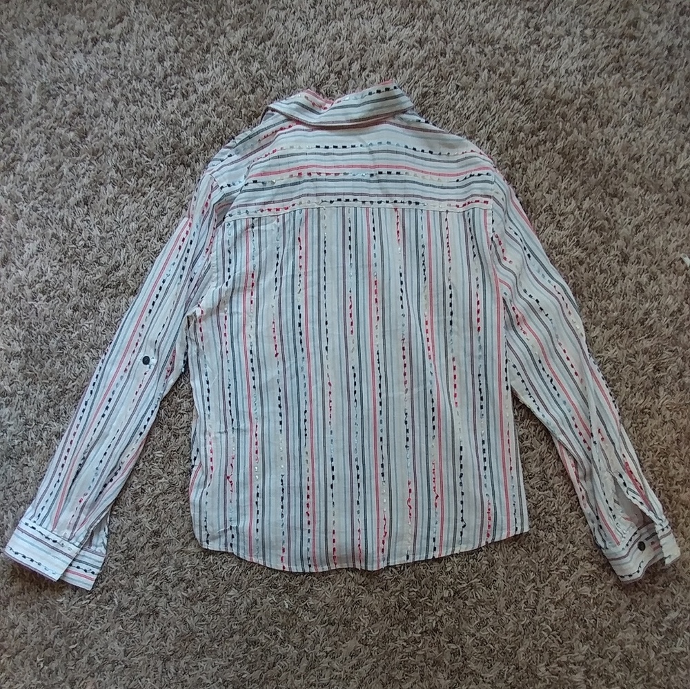 Multi Color Textured Button Down - image 4